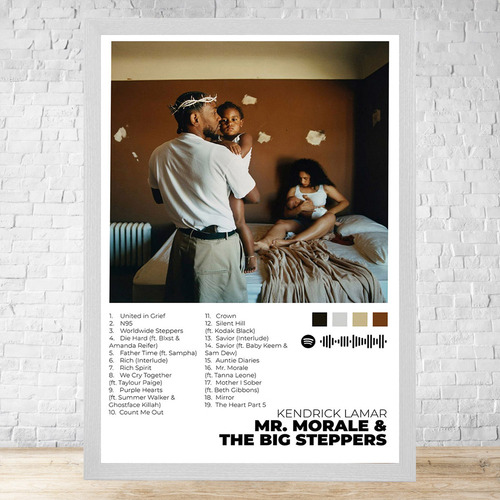 Cuadro Mr Morale The Big Steppers 30x40 Cm C324 Blanco Clasico