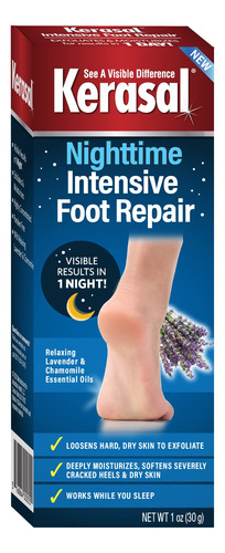 Kerasal Nighttime Intensive Foot Repair, Ungento Curativo De