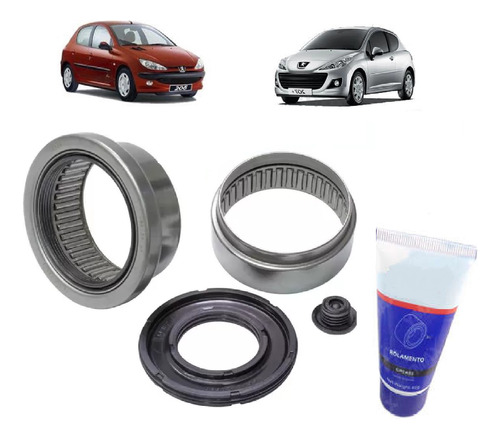 Kit Rolamento De Roda Traseiro Peugeot 206 207 Maior 50mm 