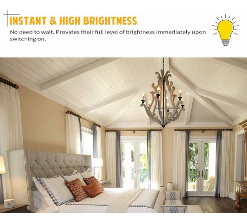 E12 - Bombilla Led De Filamento, 4 W, 35 W, 10 Unidades