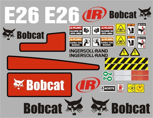 Calcomanías Para Miniexcavadora Bobcat E26