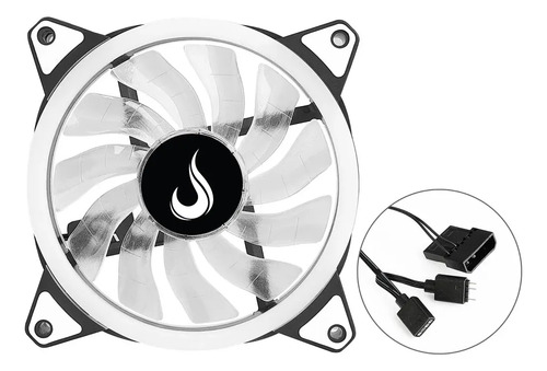 Kit 6 Cooler Fan Rise Mode 120mm Dual Led Rgb Controlável Azul
