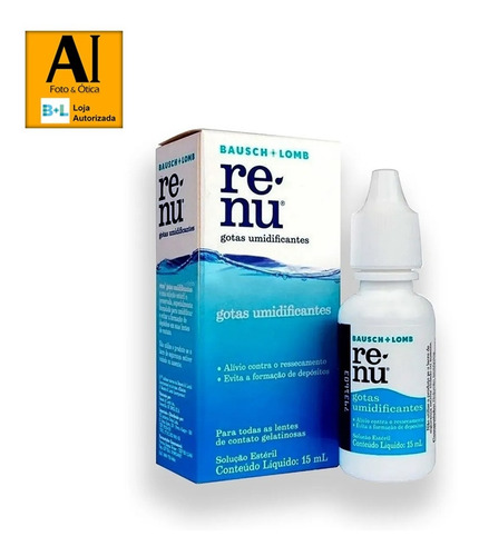 Imagem 1 de 3 de Renu Gotas Umidificante 15ml - Bausch & Lomb