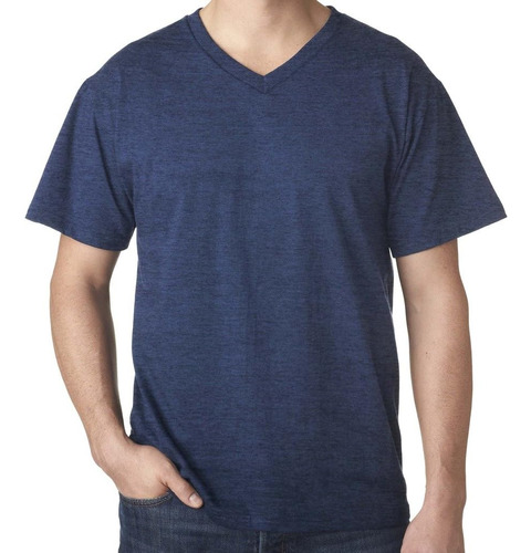 Falcon Bay Camiseta Suave Con Cuello En V Navy Heather 5xlt 