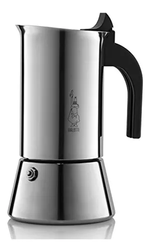 Bialetti Brikka Induction Cafetera Italiana 4 Tazas Negro/Acero