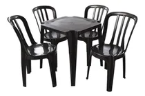 Comprar Conjunto De Mesas E Cadeiras De Plástico 182kg - Preto