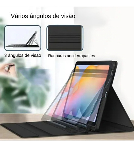 Capa Teclado Para Galaxy Tab S9 E S9 Fe Tela De 11 Polegadas