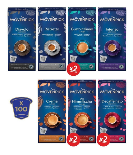 Arma Tu Pack 100 Cápsulas De Café Mövenpick Para Nespresso*