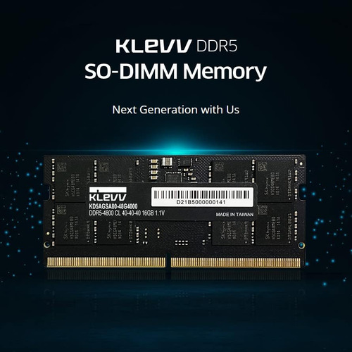 Klevv Ddr5 16 Gb (1 X 16 Gb) 5600 Mhz Cl46 A-die 1.1 V Sodim