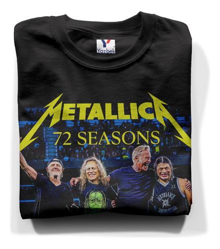 Playera Metallica, Cuello Redondo 100% Algodón Ml