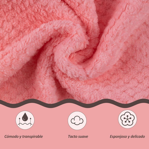 Toalla De Baño Para Dama Microfibra Absorbente Con Bolsillo