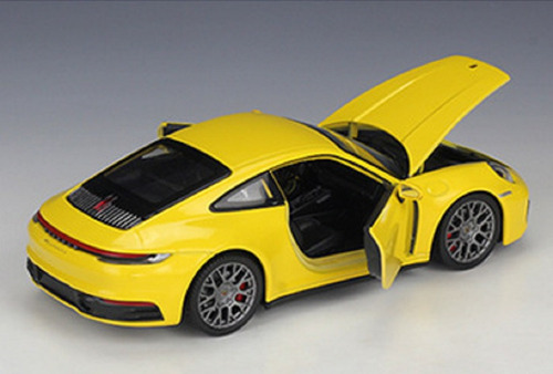 Welly 1:24 Porsche 911 Carrera 4s Amarillo Modelo Coche Q1