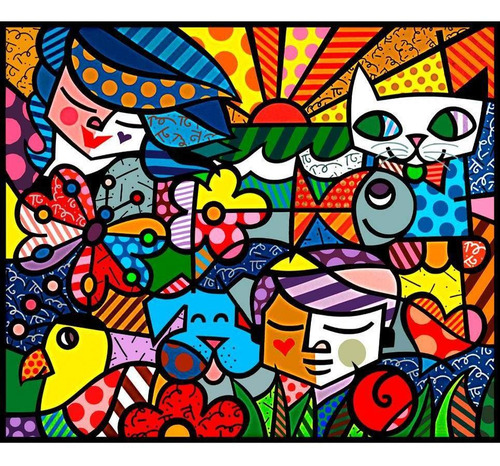 Britto Lienzo Lienzografia 60x90 Impresión Reproducción