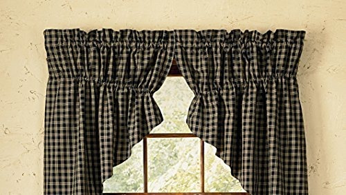 Park Designs Sturbridge Gathered Swag, 72 X 63, Negro