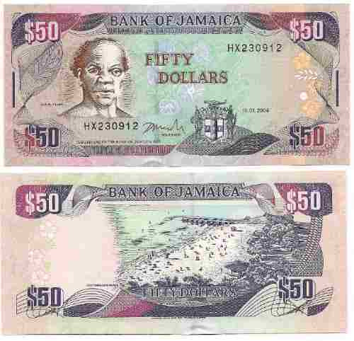 Billete  Jamaica 50 Dolares Año 2004 Sin Circular