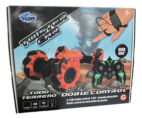 Twister Car Radio Control Todo Terreno 360º Next Point 1845 Color Naranja fluo