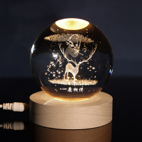 Bola De Cristal Brillante Creativa, Luz De Noche, Regalos