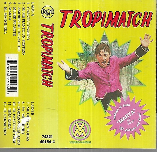 Tinelli Sergio Gonal Album Tropimatch Sello Rca Cassette