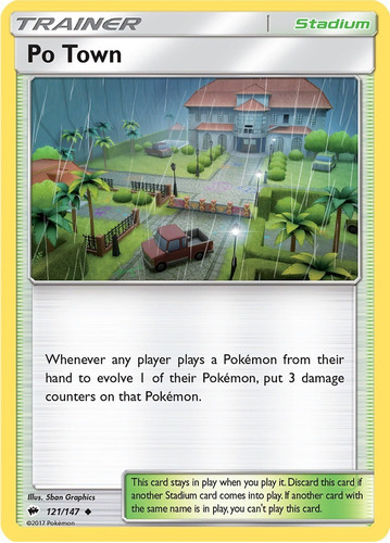 Cartas Pokemon Sun Stadium Po Town 121/147 Bus