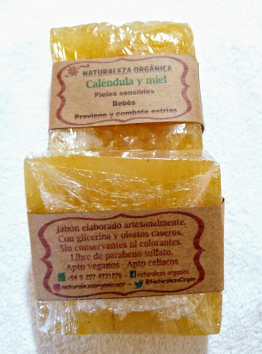 Jabon Piel Sensible-bebes-p/estrias De Calendula Y Miel X2