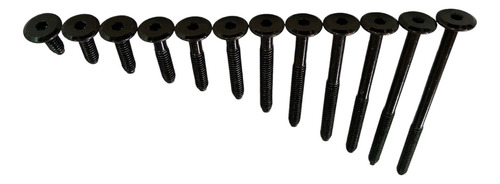 Tornillo Conector Acabado Negro 1/4 X 25 Mm (100 Pzas)