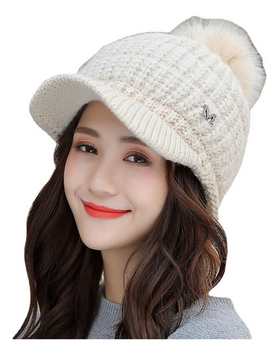 Nuevo Gorro Cálido De Lana Tejida Para Mujer Coreana Peaked