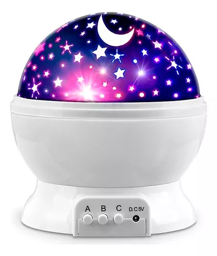 LAMPARA ESTRELLAS USB NOCHE PROYECTOR giratorio colores