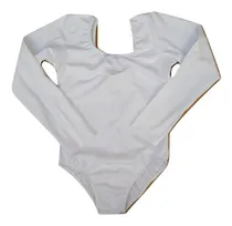 Comprar Malla Torso Ballet Manga Larga Blanco Infantil Danza Ballet