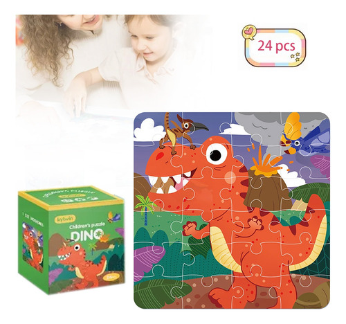 Rompecabezas Para Niños De Puzzle. Pack 24puzzles Dinosaurio