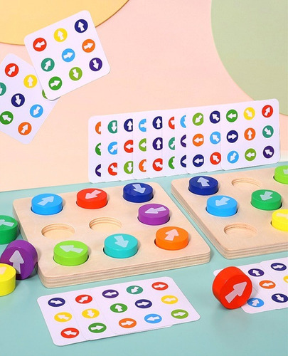 Juego Didáctico De Mesa Patrones De Flechas Y Encaje Niños