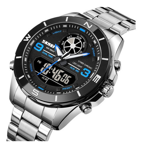 Reloj De Pulsera Impermeable Skmei Casual Led Luminoso