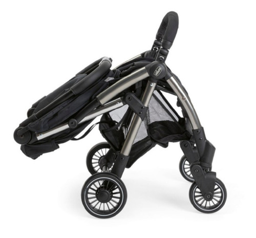 Cochecito Bebe Chicco Jet Black Automatico Compacto Negro