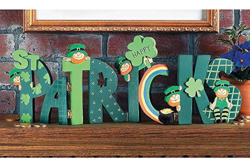 Cartel De Madera Para Pantalla De Happy St. Patrick - Con Bi