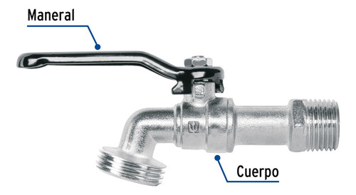 Llave Zinc 1/2 110 G S/adaptador Basic Salida 3/4 Foset