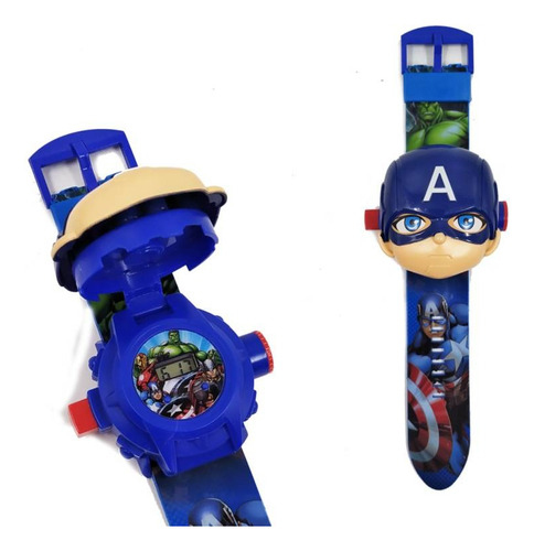 Reloj Spiderman Digital Niños Proyector 24 Imágenes