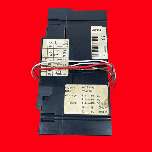 Em160 763003 Interruptor De Circuito 3p 160a Amp 480v-ac (Usado)