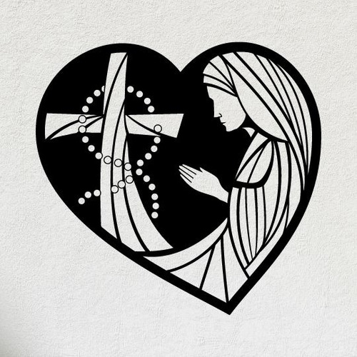 Cuadro Decorativo Virgencita Minimalista Y Moderna En Mdf