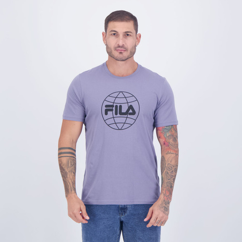 Camiseta Fila Worldwide Cinza