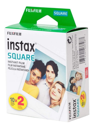 Imagen 1 de 2 de Rollo Pelicula Fujifilm Instax Square Marco Blanco X2u.