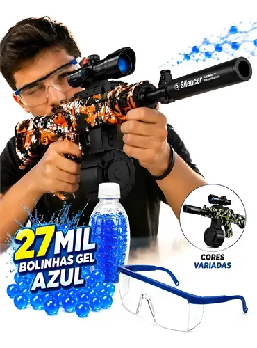 Lançador De Bolinhas Gel A-k Brinquedo Elétrico Manual Aleatória
