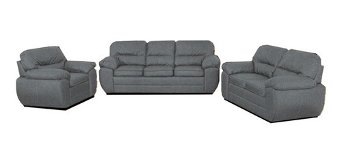 Sala Winter 321 Lino Gris Sala Sofa Sillon Mueble 3 Piezas