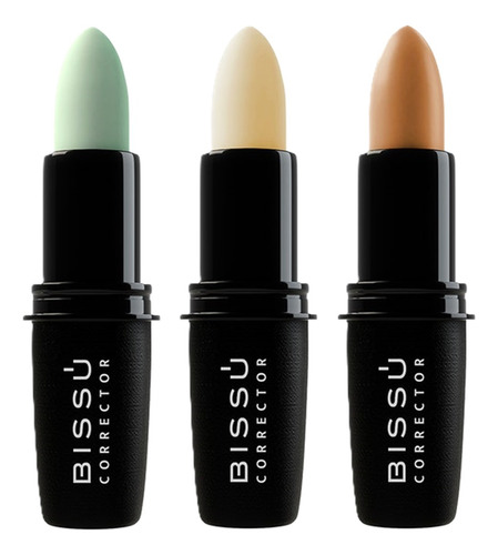 Set Pack Kit Corrector En Barra Bissú 3 Tonos Maquillaje