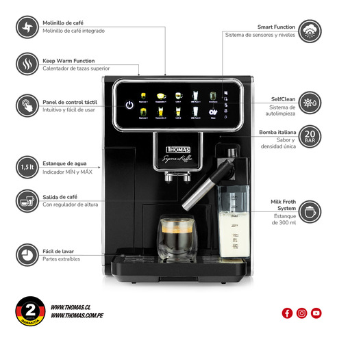 Cafetera Automática Supremakaffee Th-175deml