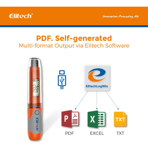 Data Logger Usb De Temperatura Y Humedad - Elitech Rc-51h