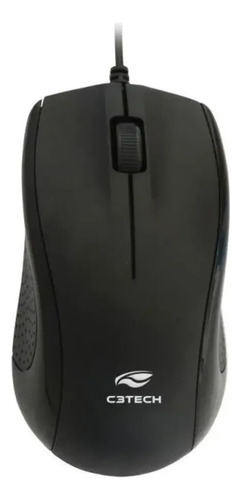 Mouse Usb Ms-26bk Preto C3tech Cabo 2 Metros Ergonômico