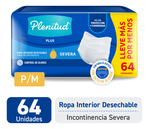 Plenitud Protect Plus Ropa Interior (p/m) 64 Un Packx4