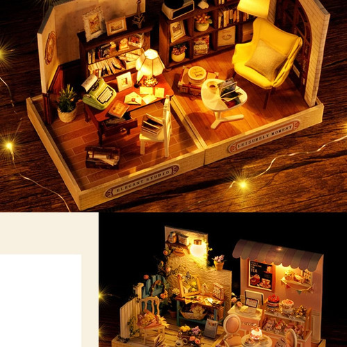 Kit De Casas De Muñecas En Miniatura Para Armar Muebles, Bri