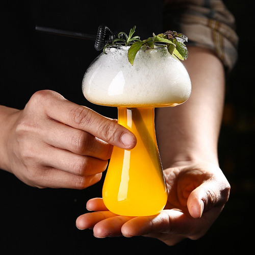 Champiñón Copa De Cristal Único Hongo Boda Transparente