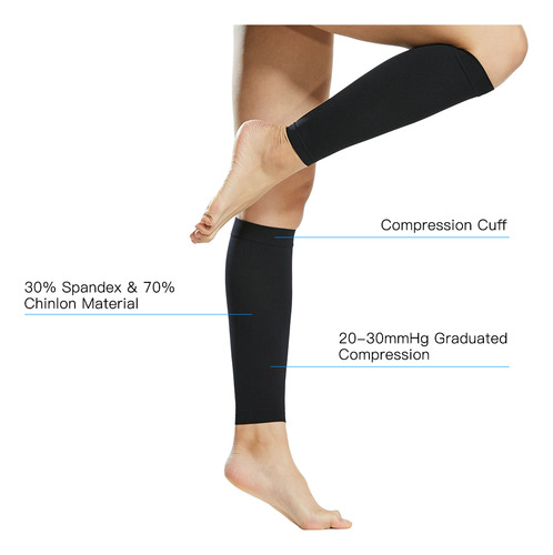Calcetines Compresión.par Hombre Mujer 20-30mmhg Varices H