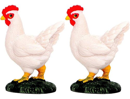 Amosfun 5cm Miniatura Gallo Figurina Adorno Mini Animales De